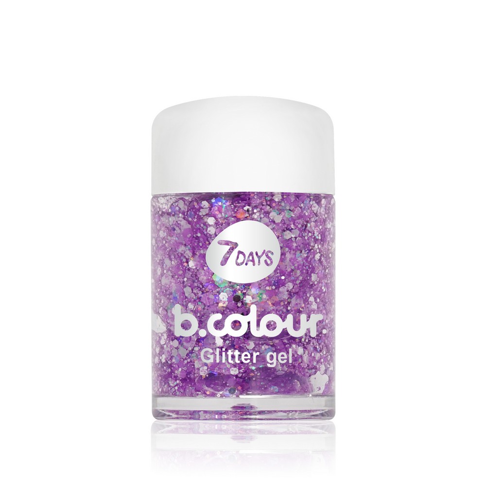 Гель - глиттер для лица и тела 7 days b.colour mini Dark Side 01 Witch every day 10г. Фото 3.