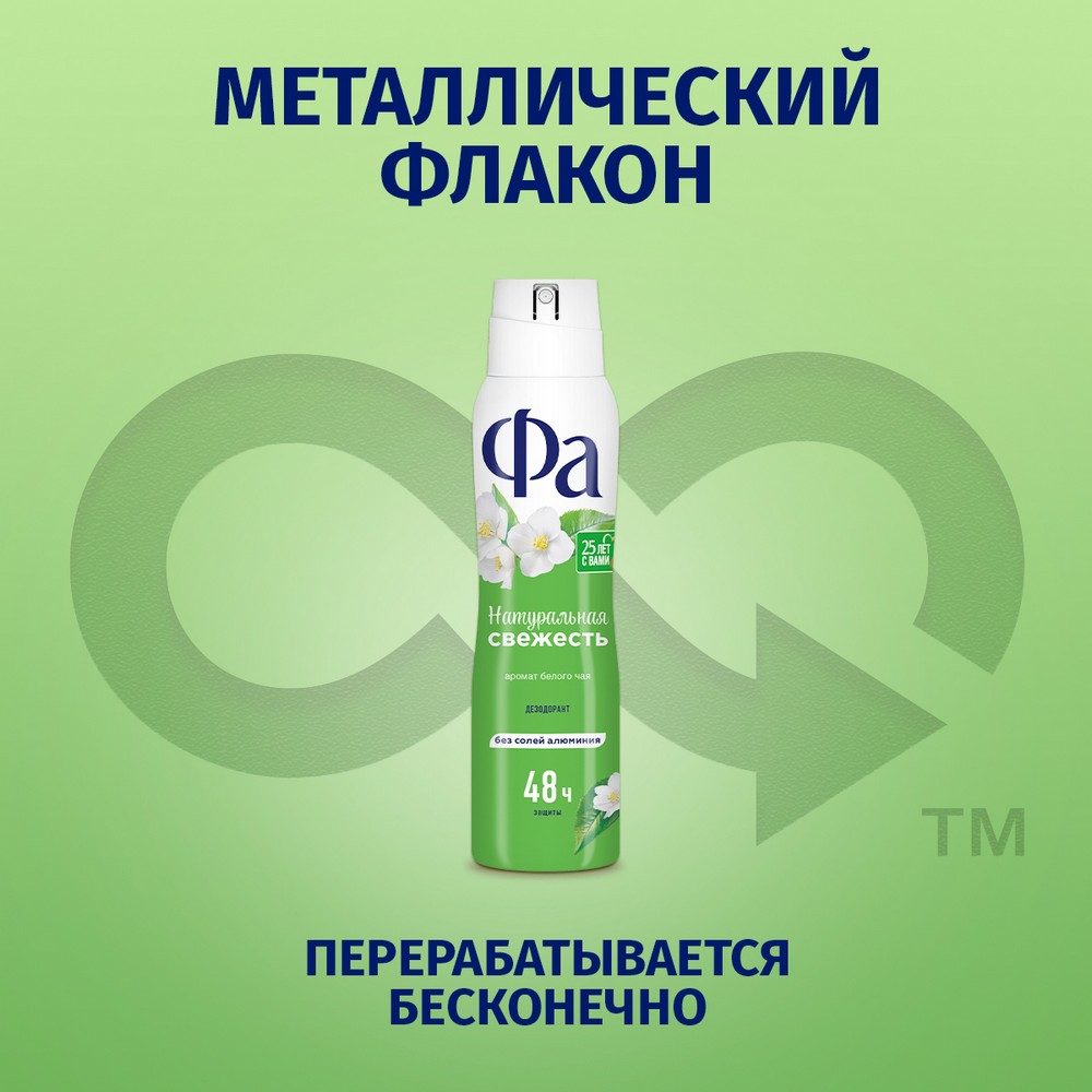 Женский дезодорант Фа Природная свежесть " белый чай " 150мл. Фото 8.