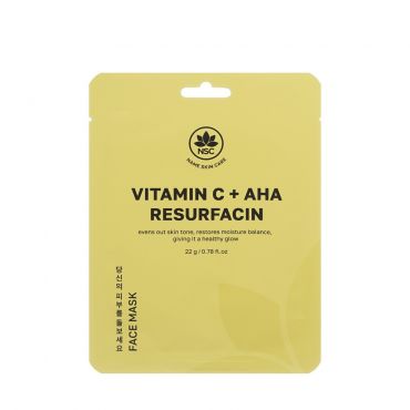 Обновляющая маска для лица с витамином C и AHA-кислотами NSC Vitamin C + AHA Resurfacin 22г.