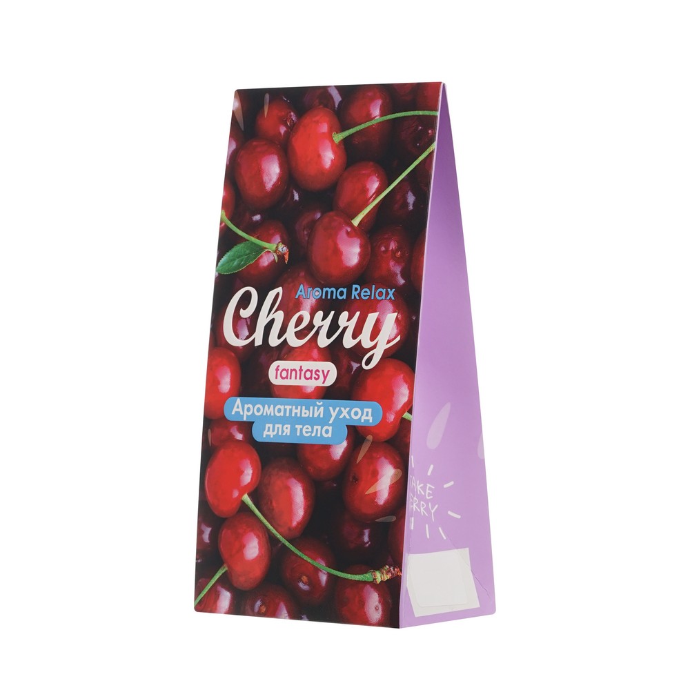 Женский подарочный набор ( бурлящий шар для ванн WEIS Cherry 160г + соль для ванн Ягодная 100г ). Фото 2.