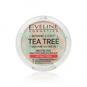 Пудра для лица Eveline Tea tree антибактериальная матирующая 002 Ivory 9г.