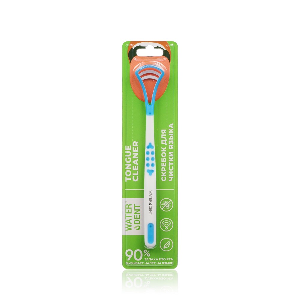 Скребок для чистки языка Waterdent Tongue Cleaner. Фото 1.