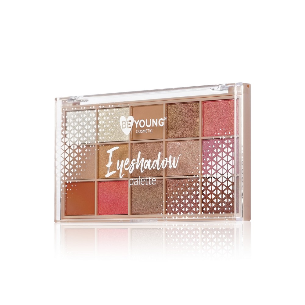 Палетка теней для век BeYoung Eyeshadow palette 01 15 оттенков 23г. Фото 2.