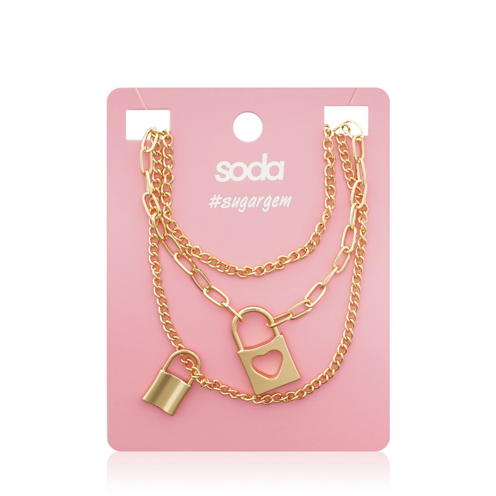 Ожерелье Soda " Chain 3-in-1 golden color ". Фото 1.