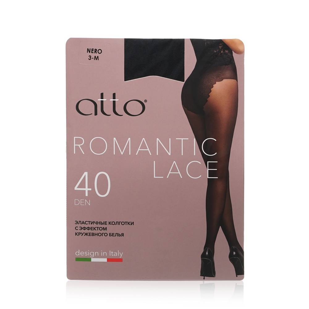 Женские колготки Atto Romantic Lace 40den Nero 3 размер