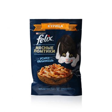 Влажный корм для кошек Felix Мясные ломтики " Курица " 75г.