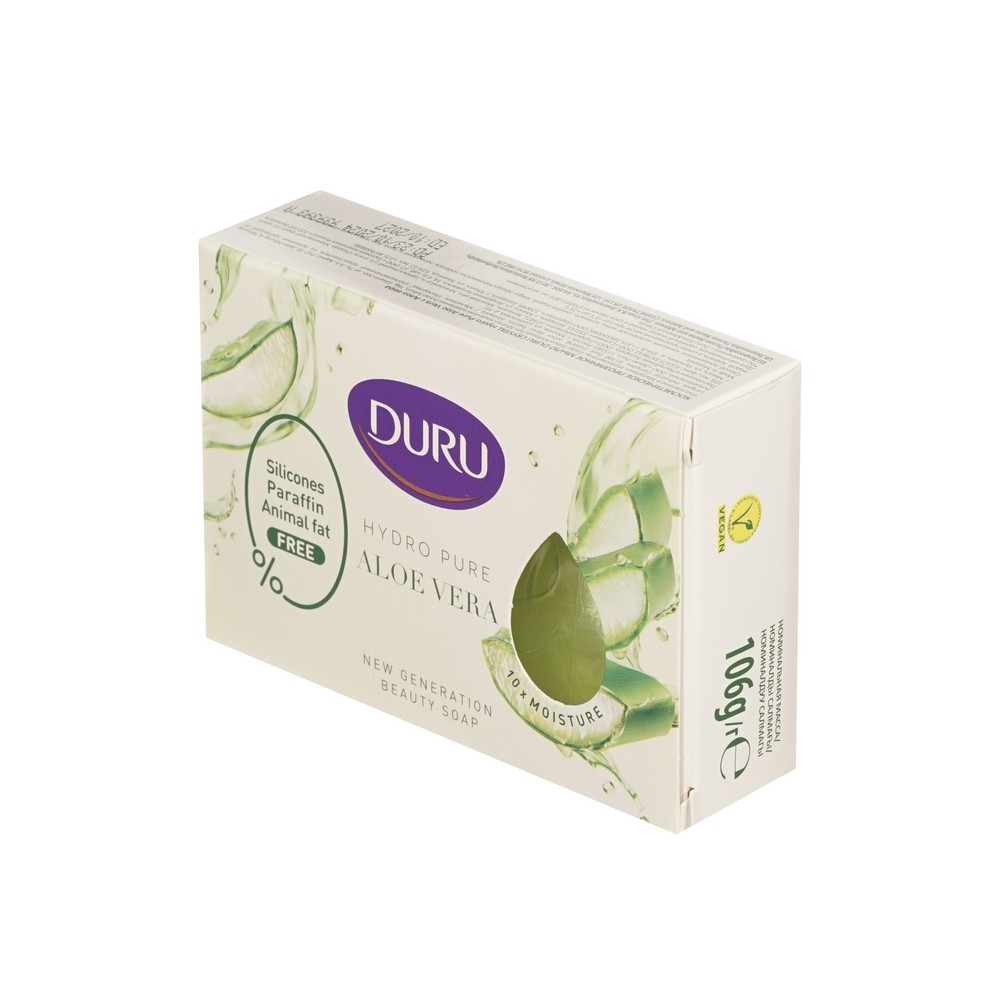 Косметическое мыло Duru Hydro Pure Aloe Vera 106г. Фото 3.