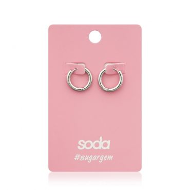 Серьги Soda " Silver color ".