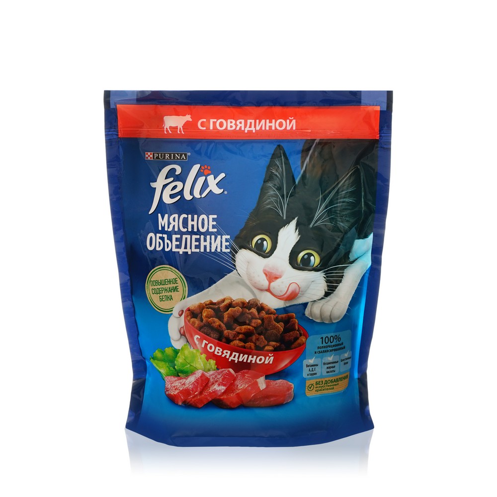 Сухой корм для кошек Felix Мясное объедение 