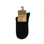 Мужские однотонные носки Good Socks Лапша Черный р.39-43.