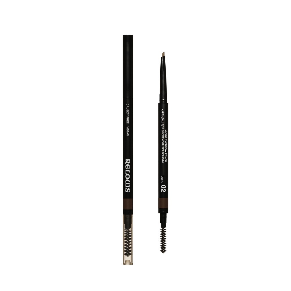 Ультратонкий карандаш для бровей Relouis Micro eyebrow pencil 02 0,08г. Фото 1.