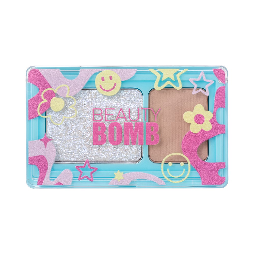 Палетка теней для век двойная Beauty Bomb Double Eyeshadow 01 3,4г. Фото 1.