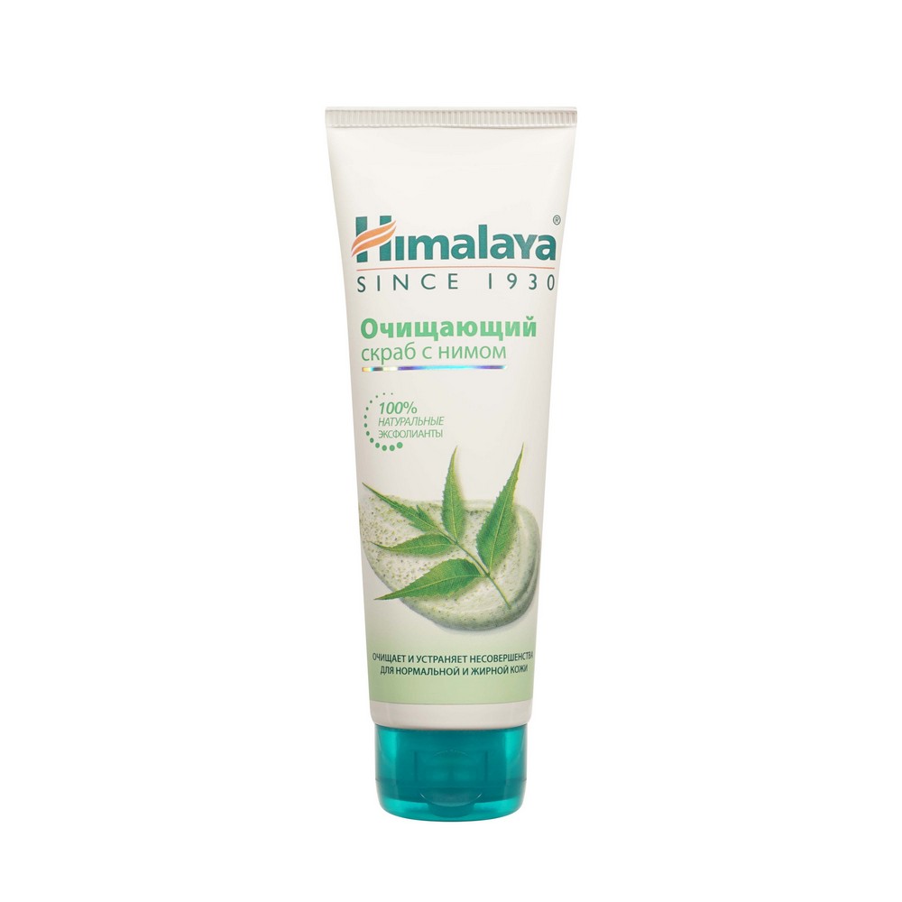 Очищающий скраб для лица Himalaya Herbals с нимом , для нормальной и жирной кожи 75мл. Фото 1.