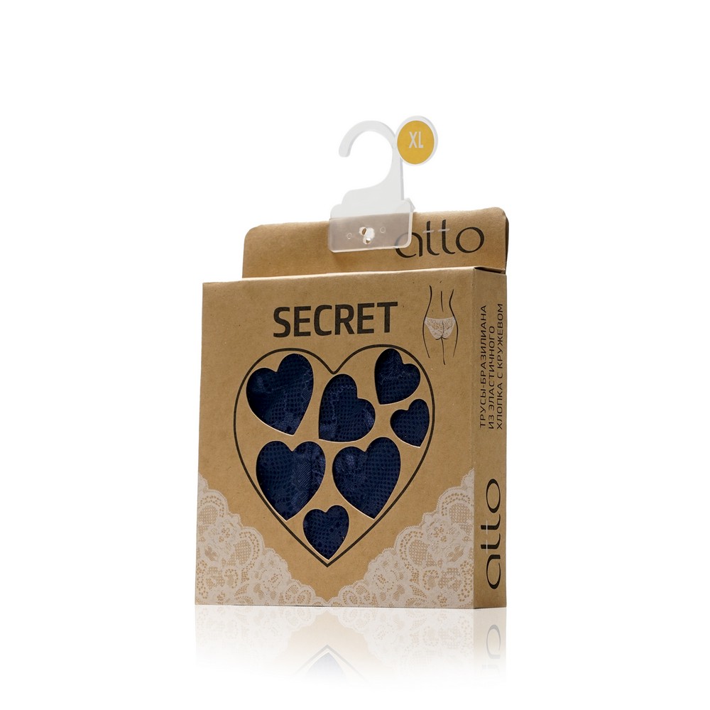 Женские трусы - бразилиана Atto Secret , Синий , XL. Фото 2.