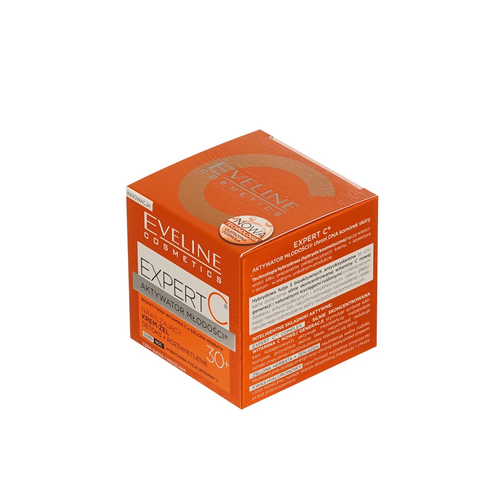 Увлажняющий крем - гель детокс сияние кожи Eveline Expert C 30+ 50мл. Фото 2.