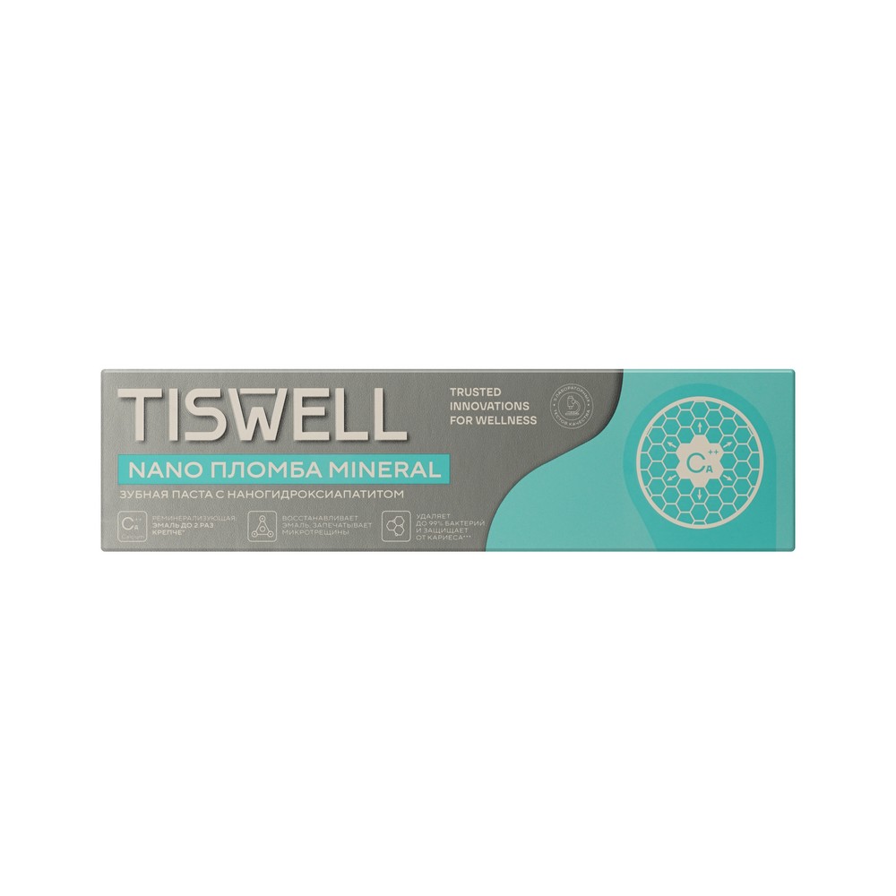 Зубная паста с наногидроксиапатитом Tiswell Nano Пломба Mineral 110г. Фото 4.