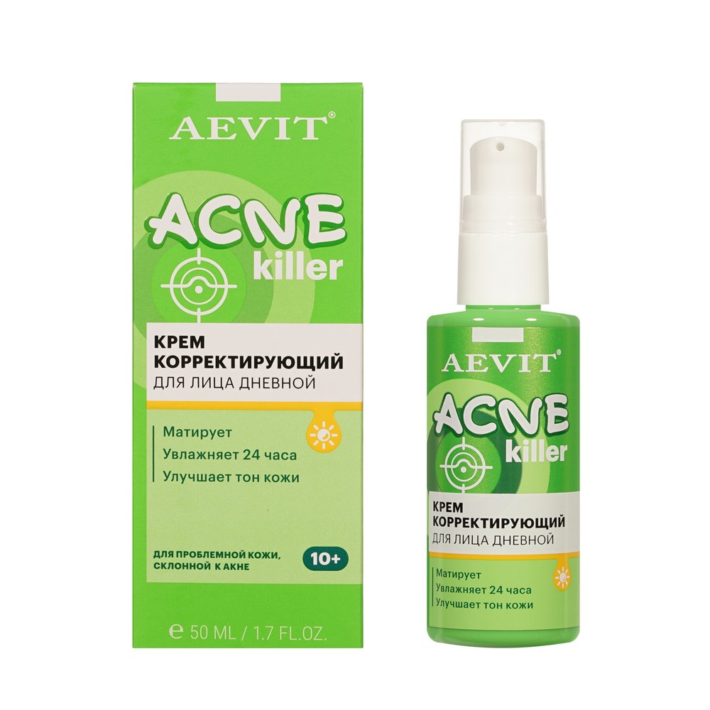 Дневной корректирующий крем для лица AEVIT by Librederm Acnekiller 50мл. Фото 1.