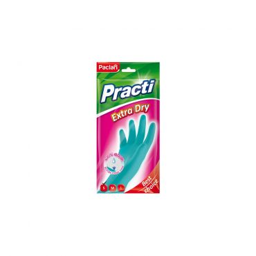 Перчатки резиновые для чувствительной кожи рук Paclan Practi Extra Dry S Тиффани.