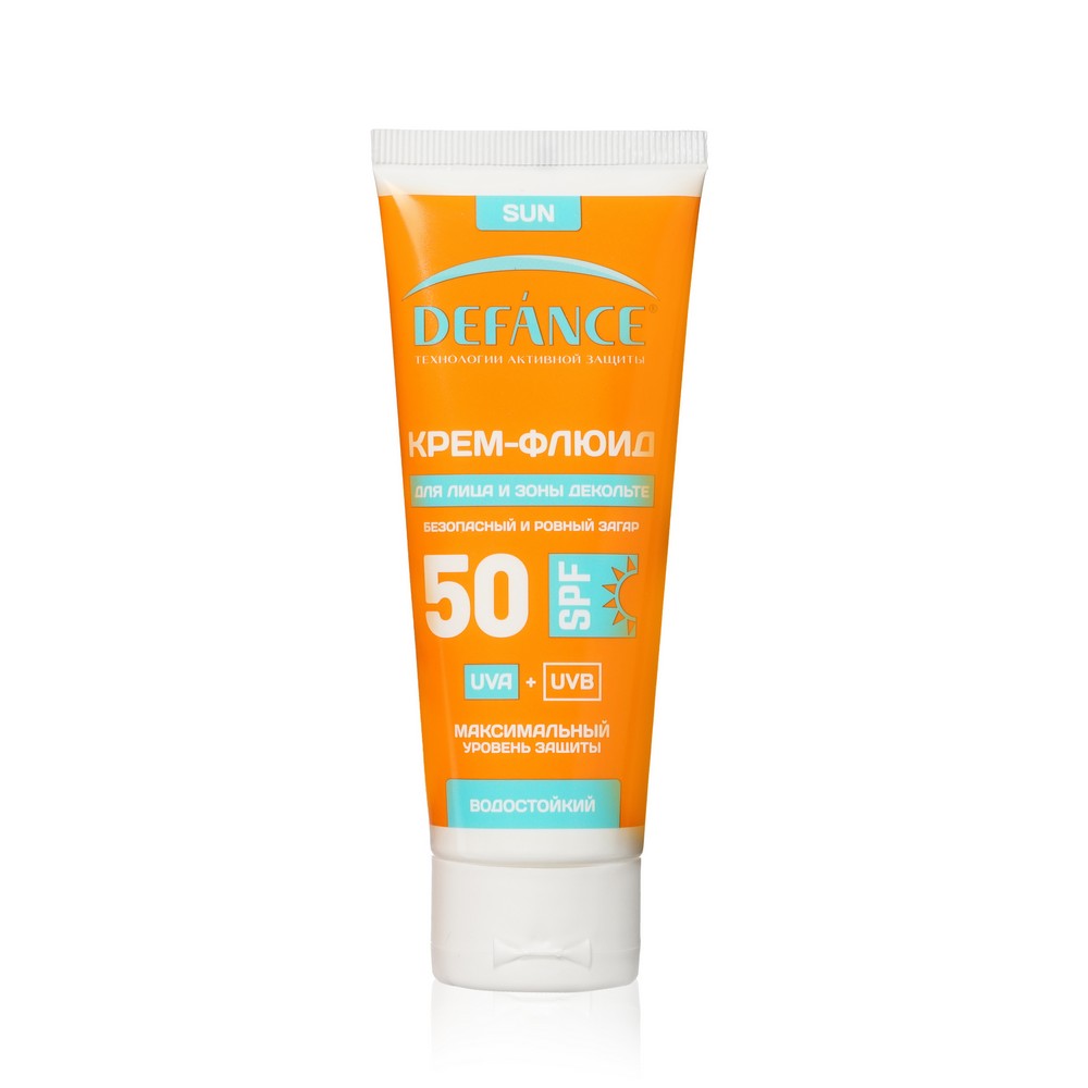 Солнцезащитный крем - флюид Defance для лица и зоны декольте SPF 50 75 мл. Фото 2.