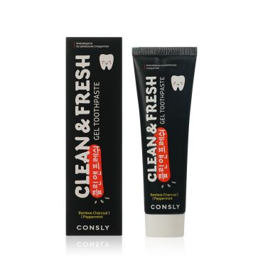 Зубная паста Consly Clean&Fresh с бамбуковым углем и перечной мятой 105г.