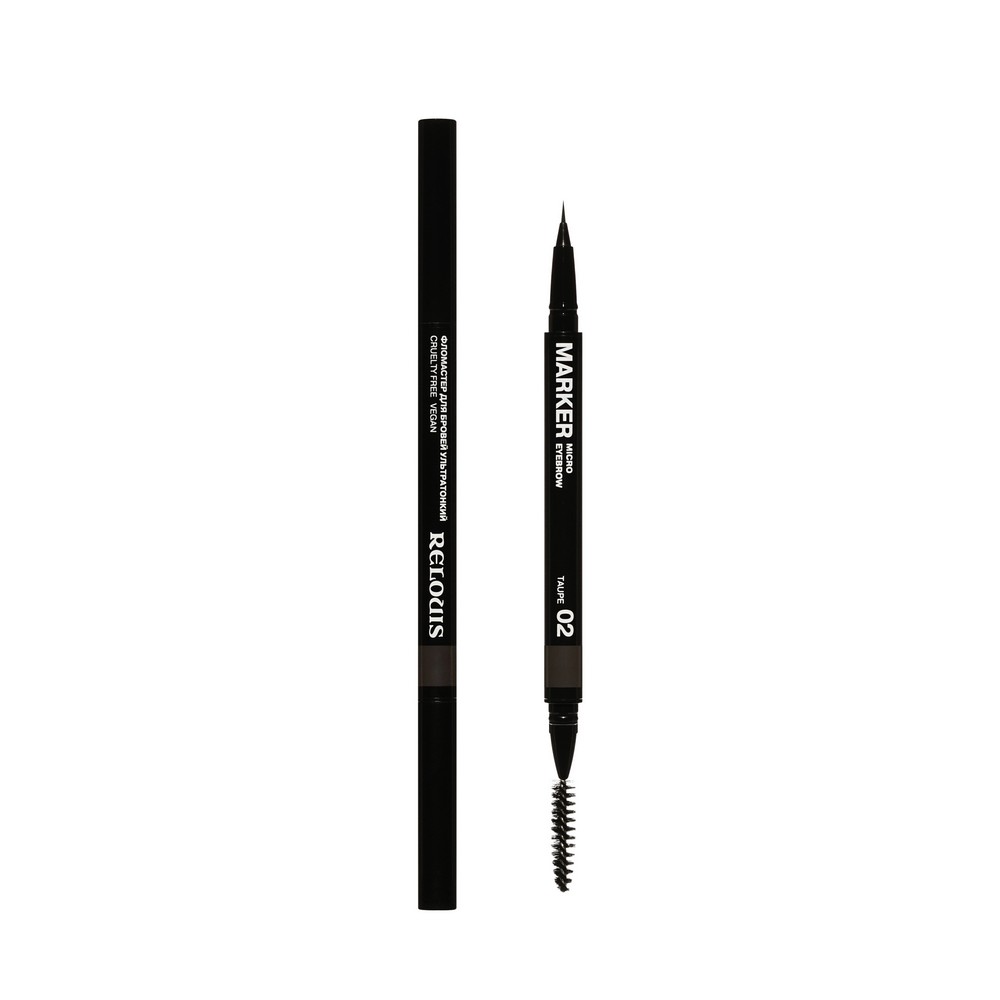 Ультратонкий фломастер для бровей Relouis Micro eyebrow marker 02 0,3мл. Фото 1.