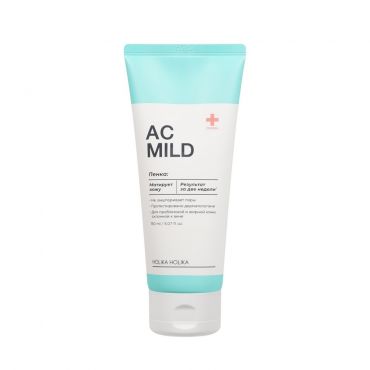 Очищающая пенка для умывания против покраснений и акне Holika Holika AC Mild для проблемной кожи 150мл.