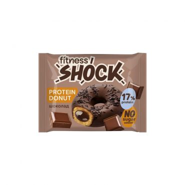 Изделие кондитерское глазированное Донат с шоколадной начинкой Fitness SHOK Protein Donut 70г.