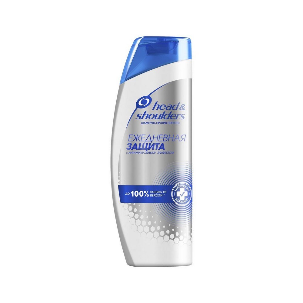 Мужской шампунь для волос Head and Shoulders Ежедневная защита с антимикробным эффектом 300мл. Фото 1.