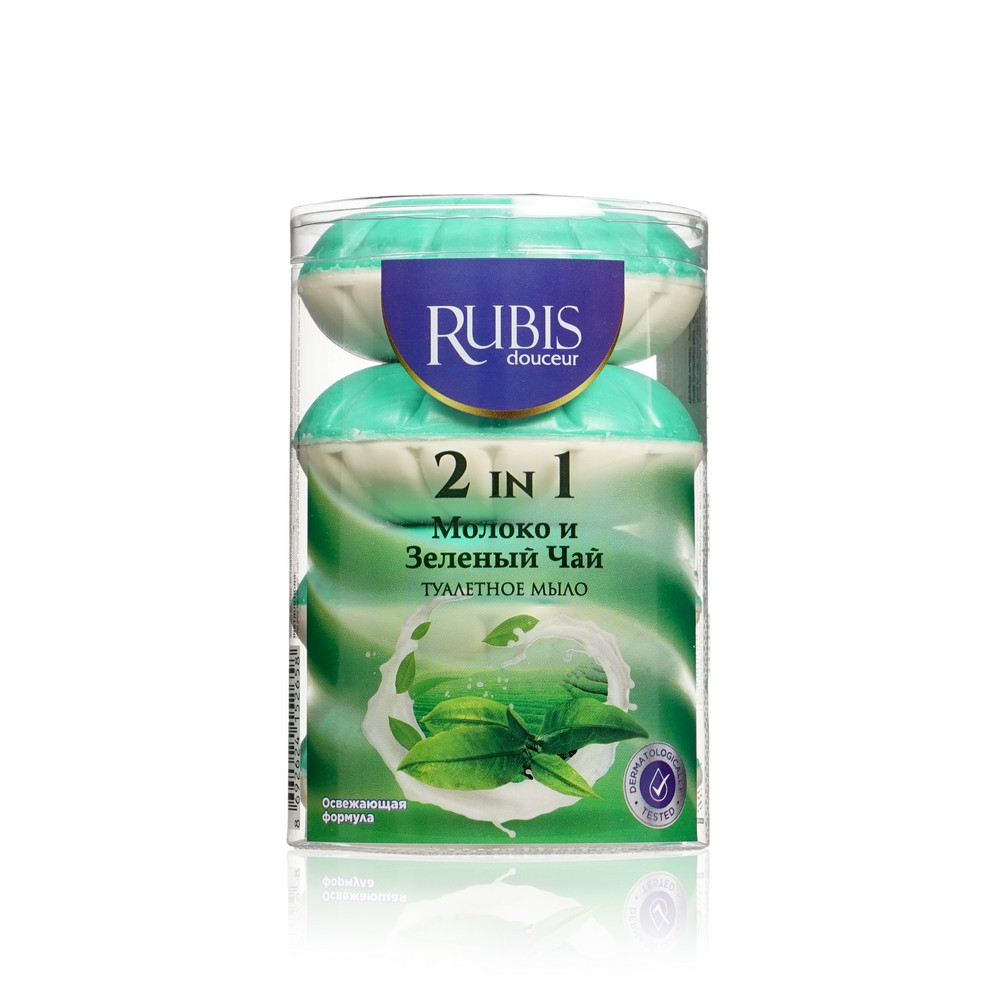 Мыло туалетное Rubis " Milk & Green Tea " 4*110г