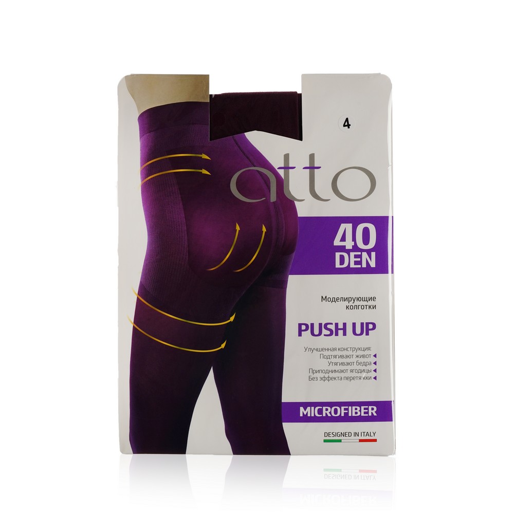 Женские моделирующие колготки Atto Push Up 40den , Фиолетовый , 4 размер. Фото 1.