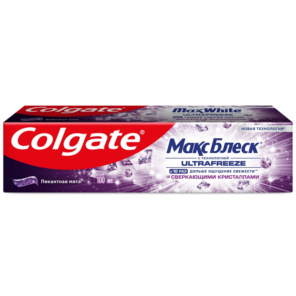 Зубная паста Colgate Макс Блеск со сверкающими кристаллами 100мл. Фото 3.