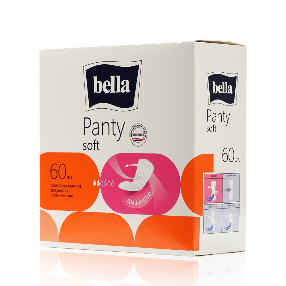 Ежедневные прокладки Bella Panty Soft 50+10 60шт – купить в  интернет-магазине Улыбка радуги