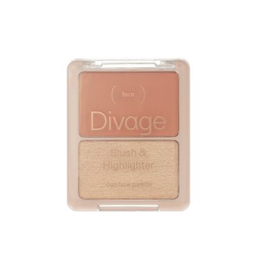 Палетка для лица Divage Blush & Highlighter Duo Face Palette 01 8г.
