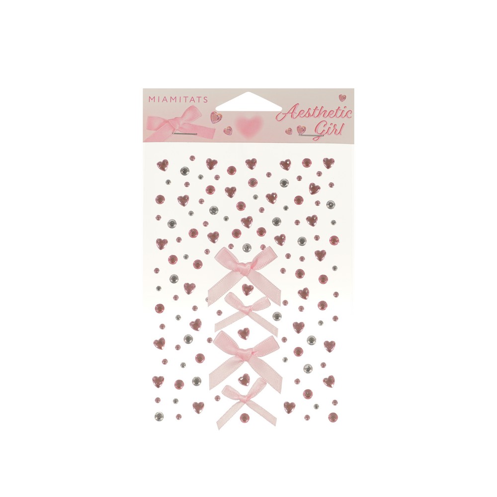 Кристаллы для лица и тела Miamitats Aesthetic girl Pink ribbon. Фото 1.