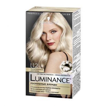 Стойкая краска для волос Luminance L12 Ультраплатиновый осветлитель.
