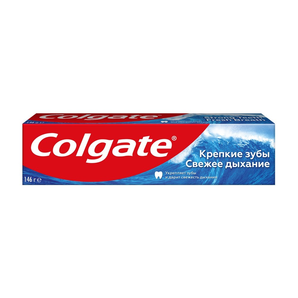 Зубная паста Colgate " Крепкие зубы Свежее дыхание " для укрепления эмали и защиты от кариеса 100мл. Фото 2.