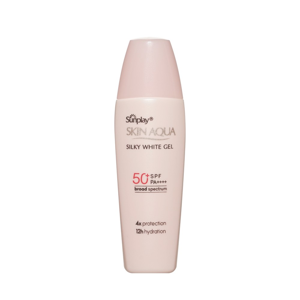 Солнцезащитный гель для лица Sunplay Skin Aqua Silky White Gel SPF 50+ 30г. Фото 3.