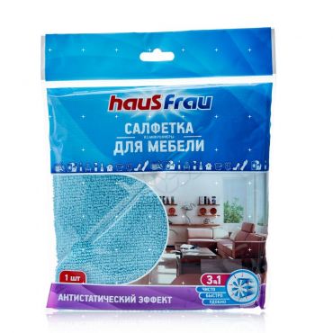 Салфетка для мебели Haus Frau из микрофибры 30*30см.