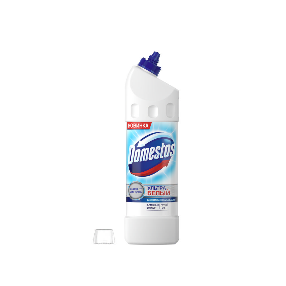 Средство для унитаза Domestos чистящее " ультра белый " 1л Вид№4