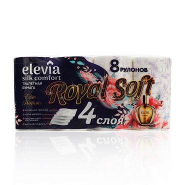 Туалетная бумага Elevia Elite perfume 4-х слойная , 8шт.