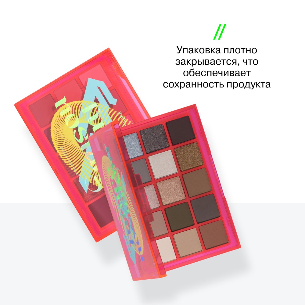 Палетка теней для век Influence Beauty Future Nostalgia 15 оттенков 15г. Фото 9.