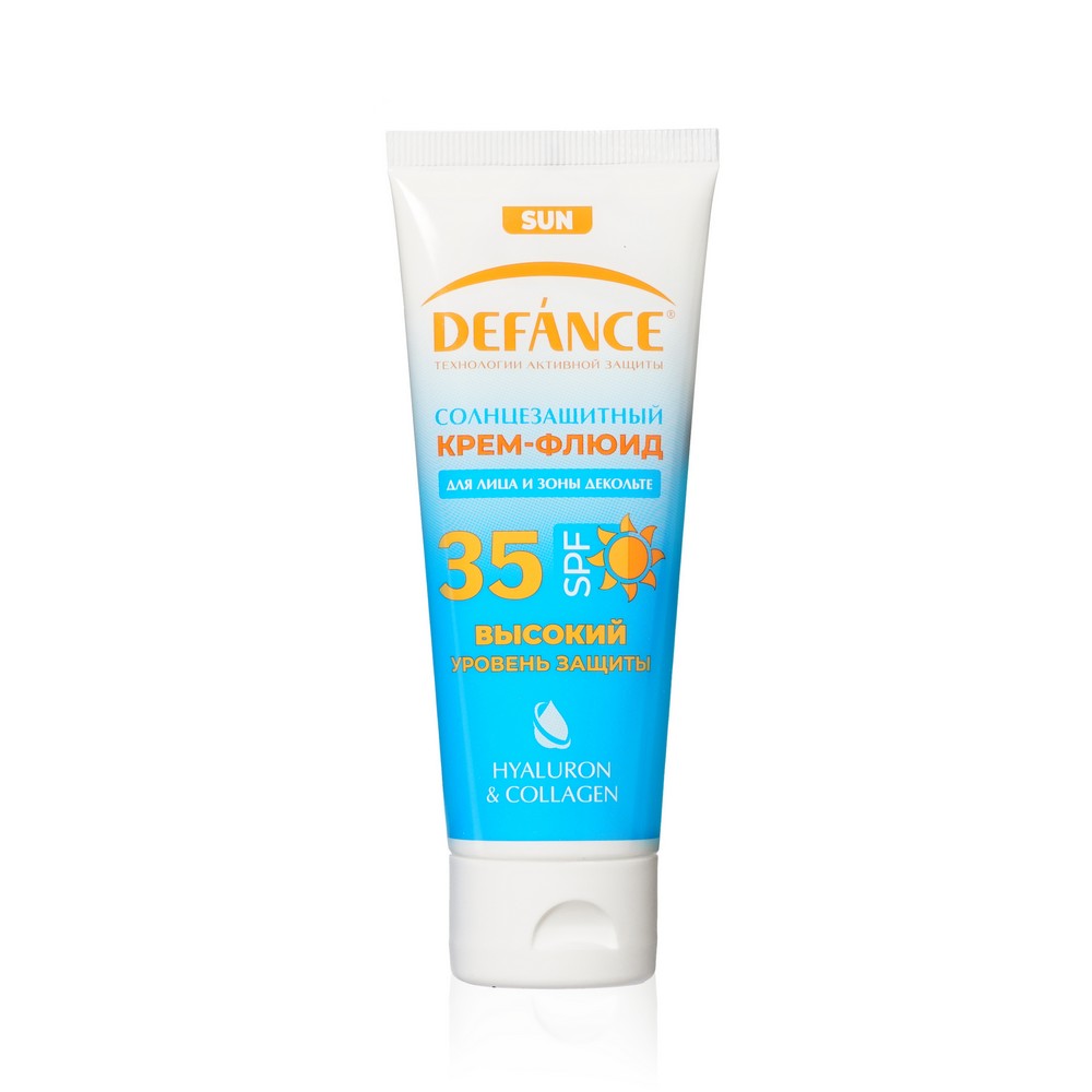 Солнцезащитный крем - флюид для лица и зоны декольте Defance Sun SPF 35 75мл. Фото 2.