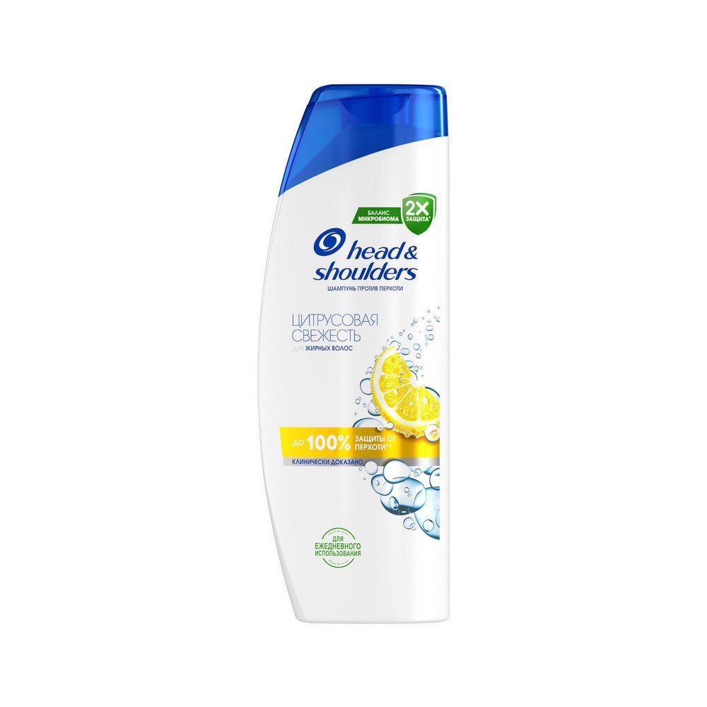 Шампунь против перхоти для жирных волос Head and Shoulders Цитрусовая свежесть 360мл. Фото 1.