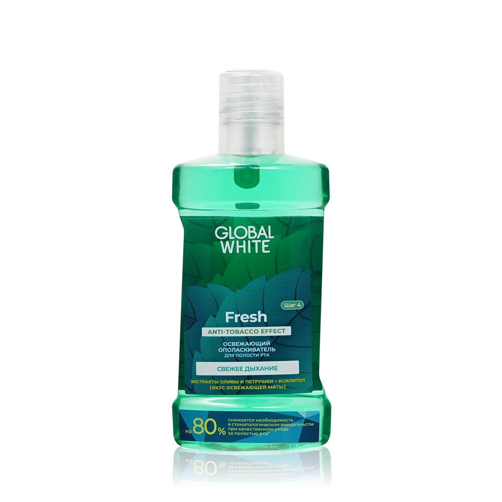 Ополаскиватель для полости рта Global White Fresh 300мл. Фото 1.