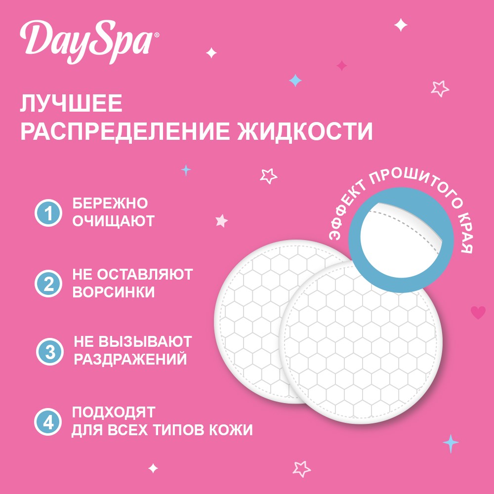 Ватные диски Day Spa прошитые 150шт + 50шт в подарок – купить в  интернет-магазине Улыбка радуги