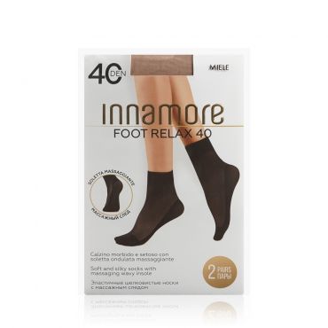 Женские капроновые носки Innamore Foot Relax 40den Miele 2 пары.