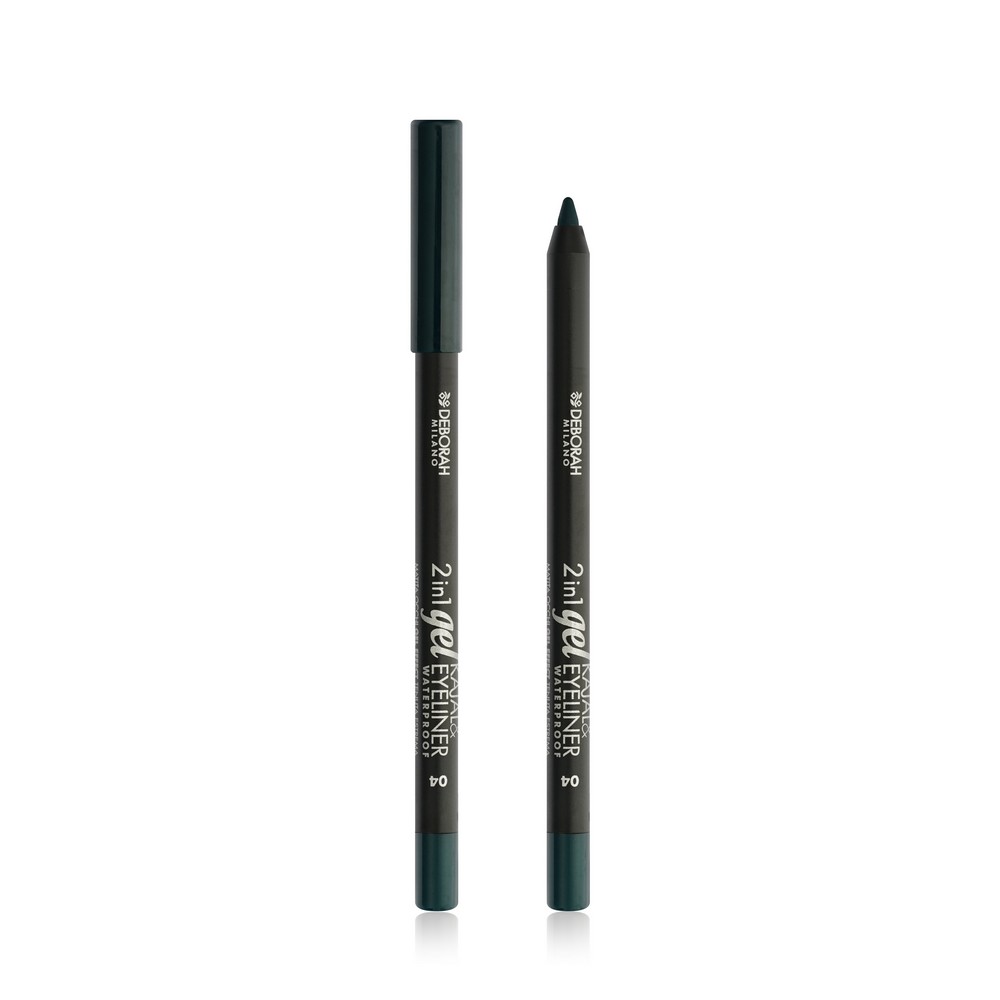 Карандаш для век DEBORAH Milano 2 in 1 Gel Kajal Eyeliner waterproof 04 1,4г. Фото 1.