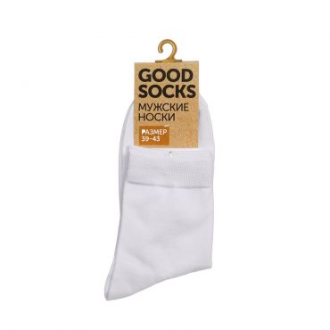 Мужские однотонные носки Good Socks WHW22102-5 Белый р.39-43.