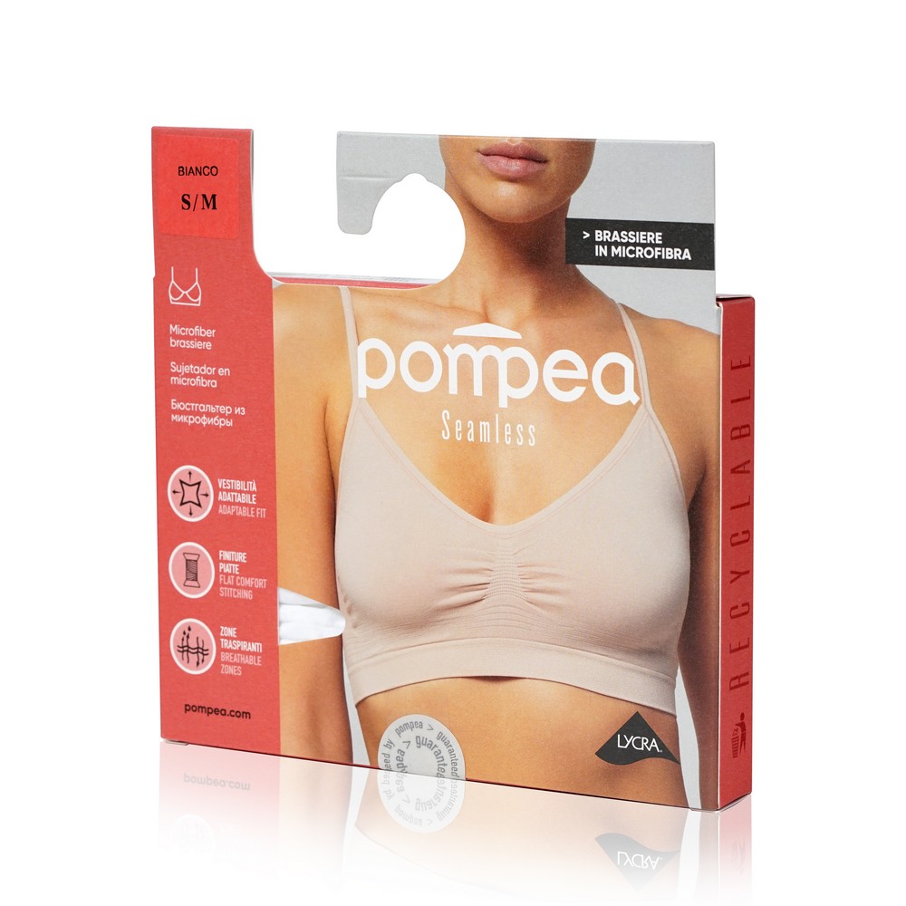 Женский бюстгалтер Pompea Seamless Brassiere , Bianco , S/M