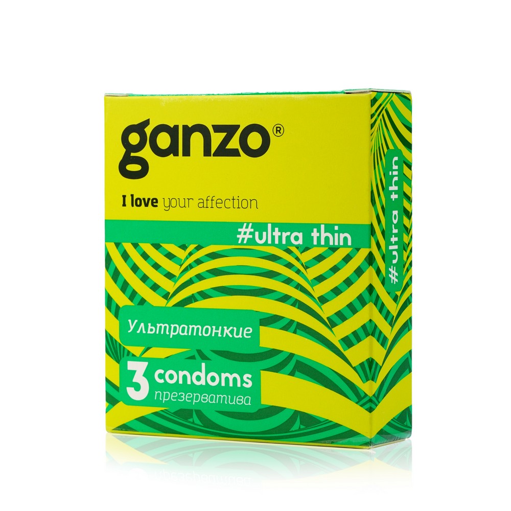 Презервативы Ganzo " Ultra thin " 3шт. Фото 1.